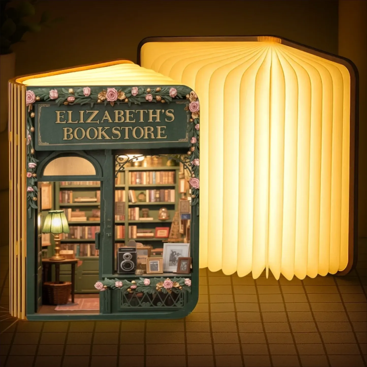 Custom Foldable LED Magic Book Lamp - Personalized Bookish Gifts For B