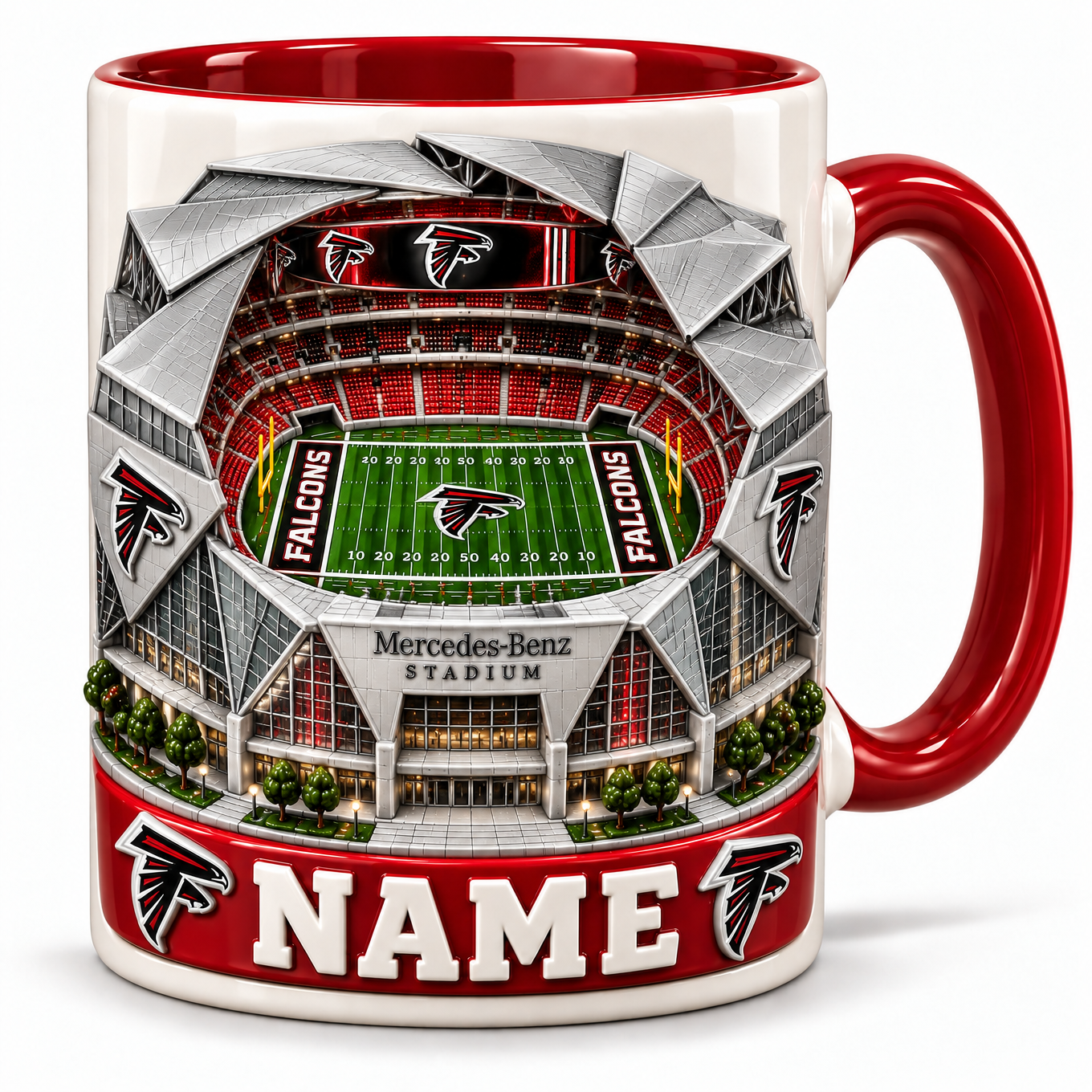 Personalized Football Stadium Mug - 3D Visual Effect Print