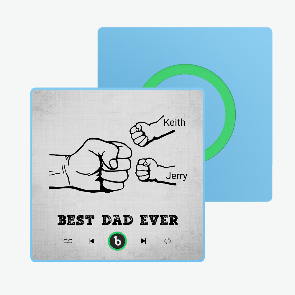 Father's Day Gift Custom Music Fridge Magnet Colorful Frame Album Fridge Magnet Music Wall Photo Sticker Can Play Songs Gift for Dad