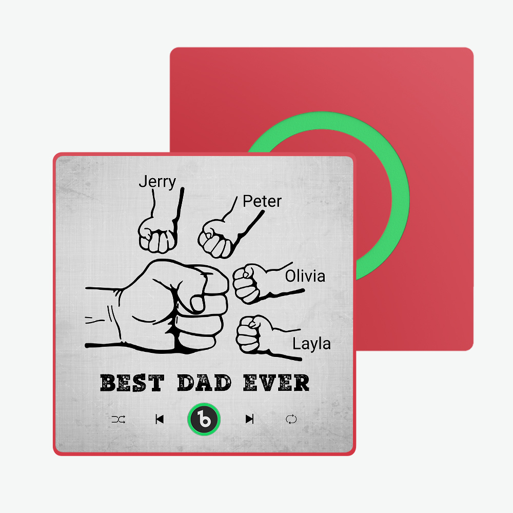 Father's Day Gift Custom Music Fridge Magnet Colorful Frame Album Fridge Magnet Music Wall Photo Sticker Can Play Songs Gift for Dad