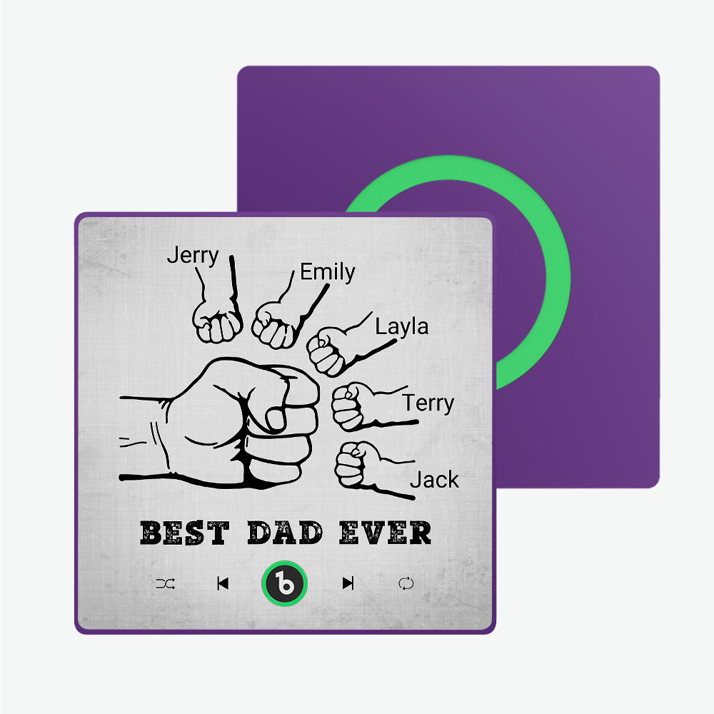 Father's Day Gift Custom Music Fridge Magnet Colorful Frame Album Fridge Magnet Music Wall Photo Sticker Can Play Songs Gift for Dad