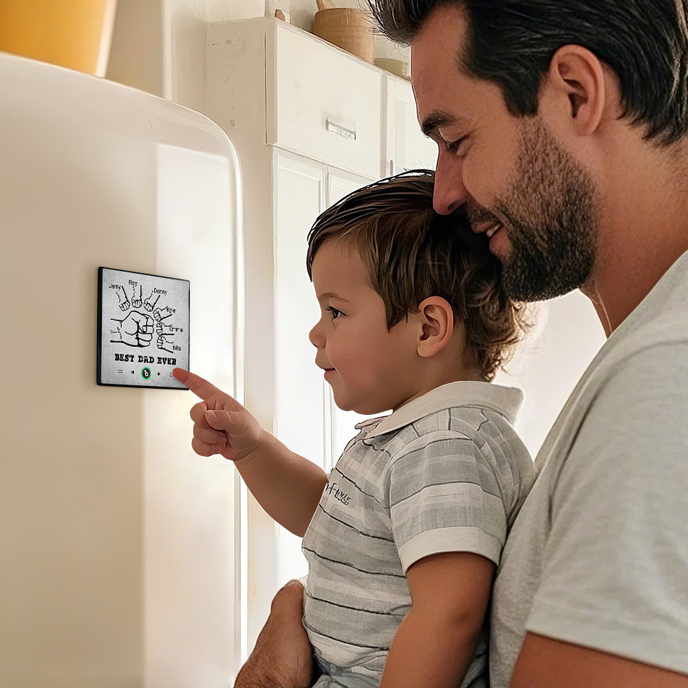 Father's Day Gift Custom Music Fridge Magnet Colorful Frame Album Fridge Magnet Music Wall Photo Sticker Can Play Songs Gift for Dad