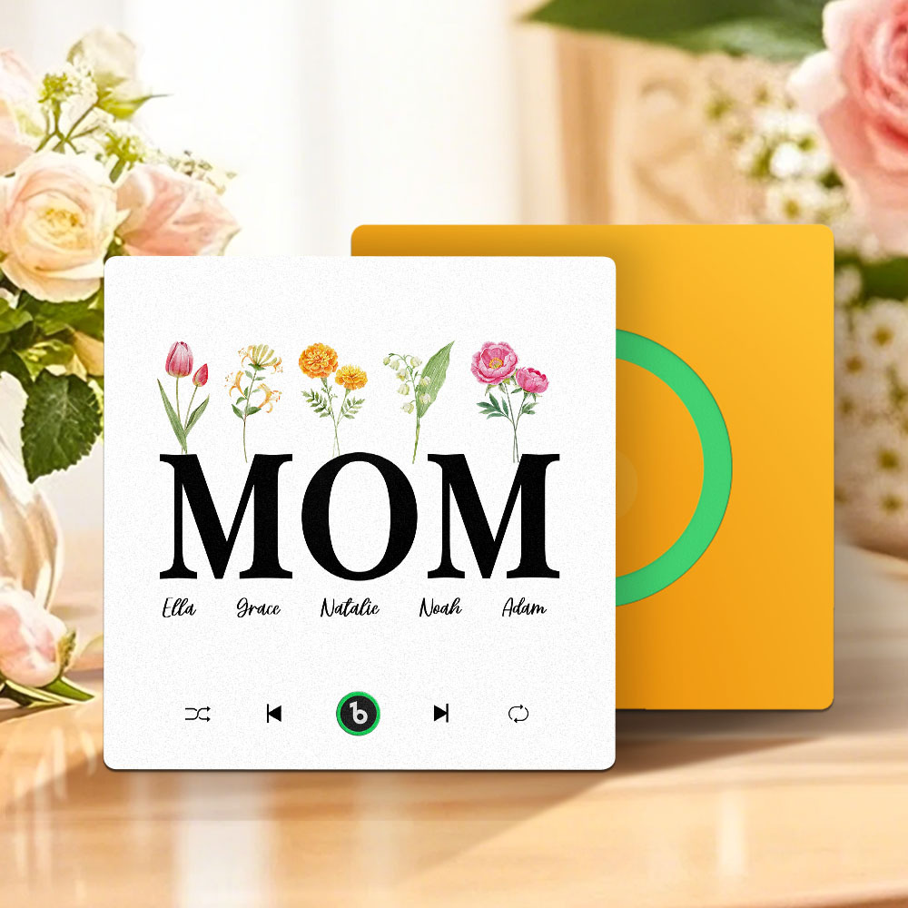 Mother's Day Gift Custom Music Fridge Magnet Frameless Album Fridge Magnet Music Wall Photo Sticker Can Play Songs Gift for Mom