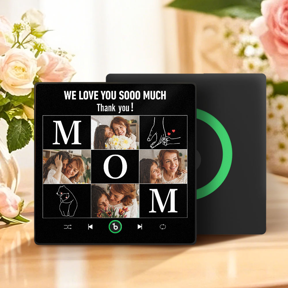 Mother's Day Custom Music Fridge Magnet Personalized Photo and Text Frame Gift for Mom
