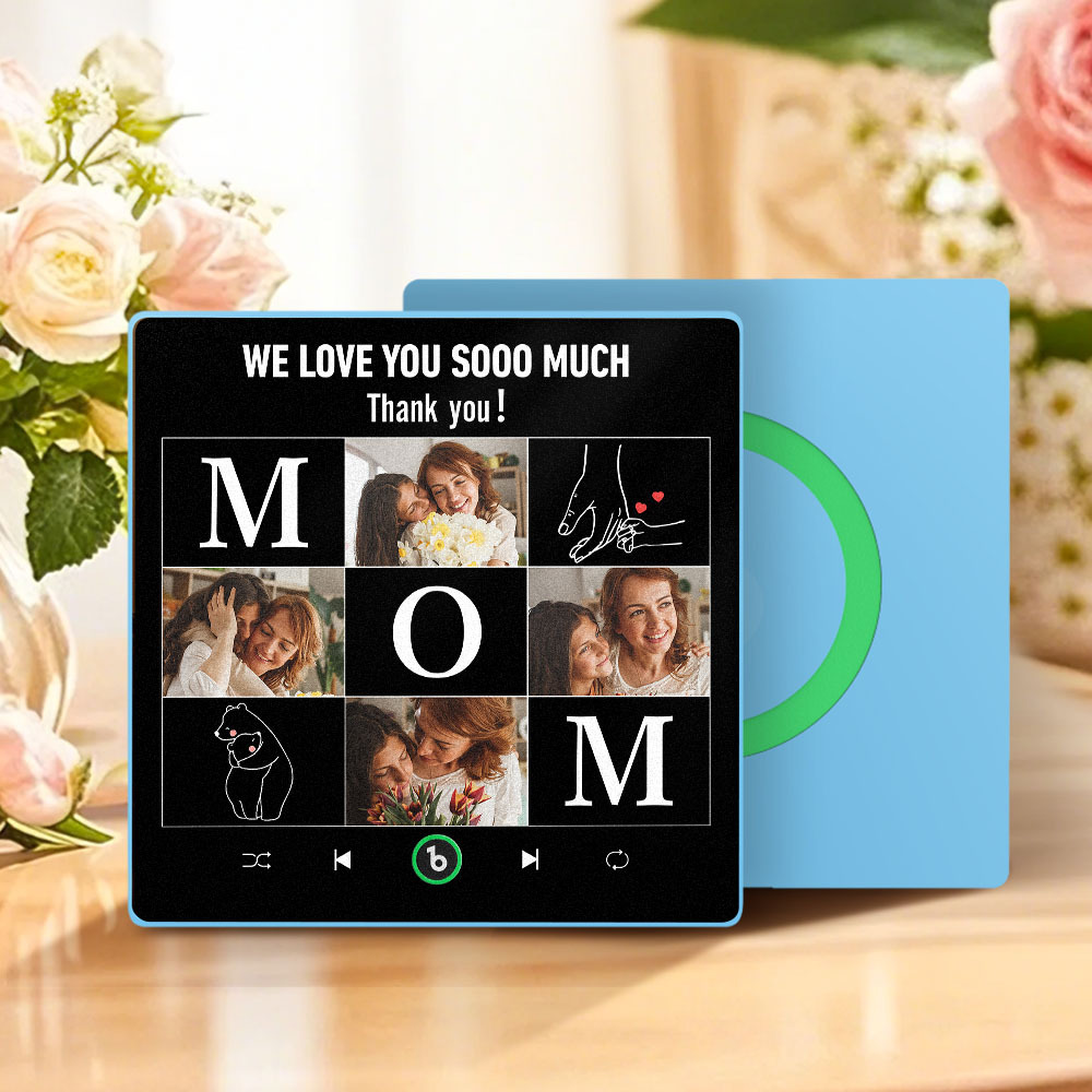 Mother's Day Custom Music Fridge Magnet Personalized Photo and Text Frame Gift for Mom