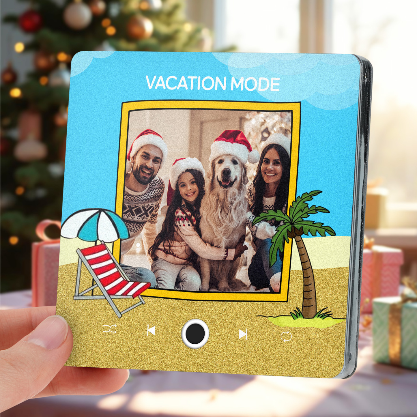 Personalized Music Fridge Magnet Christmas Gifts Family Gifts Custom Music Magnets Can Play Songs - PhotoMoonLamp