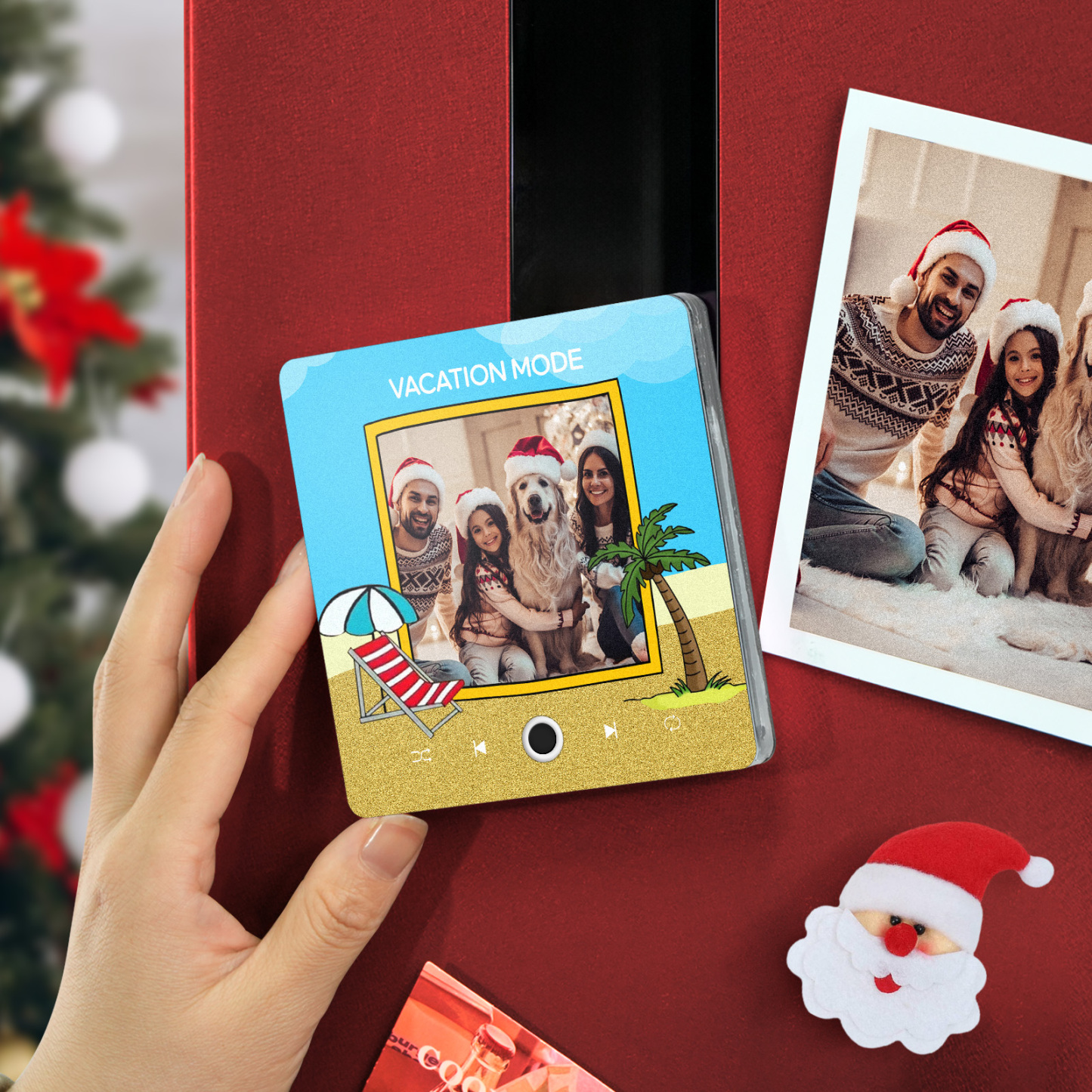 Personalized Music Fridge Magnet Christmas Gifts Family Gifts Custom Music Magnets Can Play Songs - PhotoMoonLamp