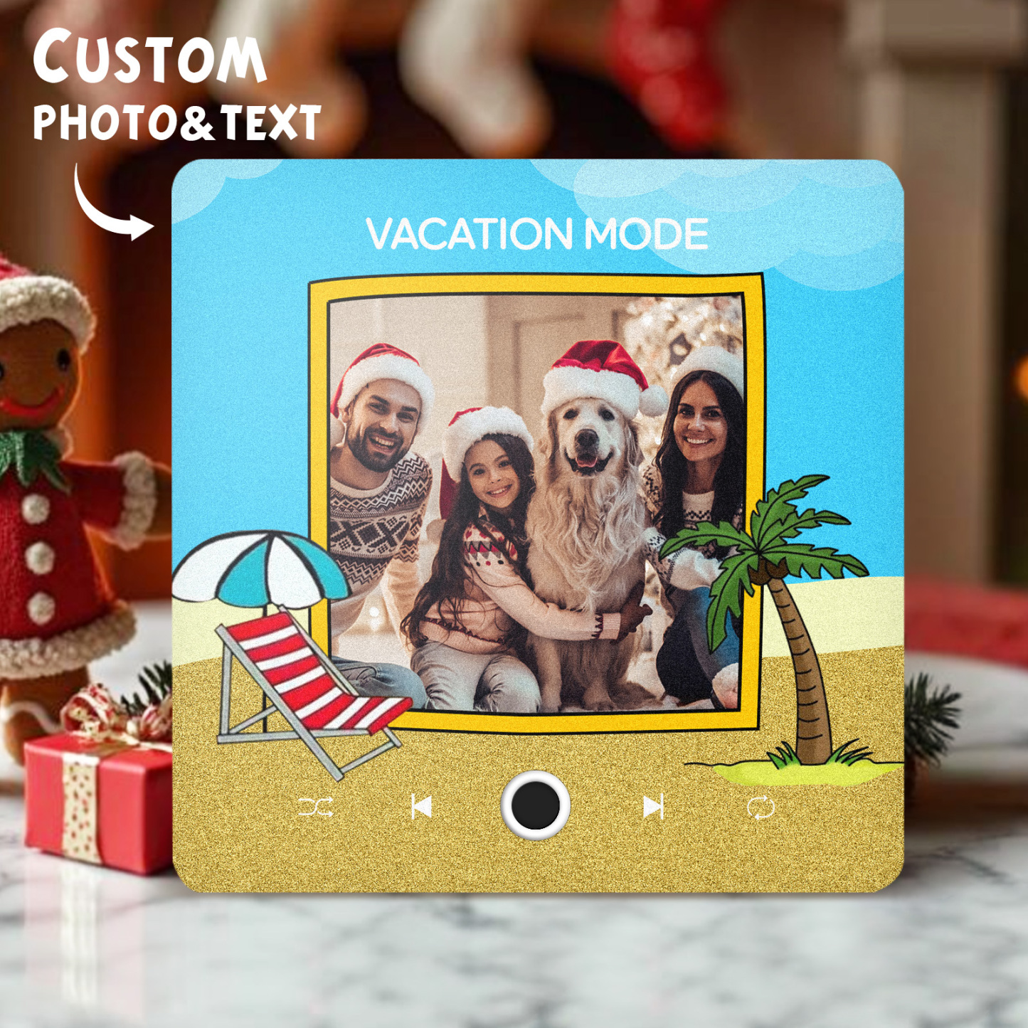 Personalized Music Fridge Magnet Christmas Gifts Family Gifts Custom Music Magnets Can Play Songs - PhotoMoonLamp
