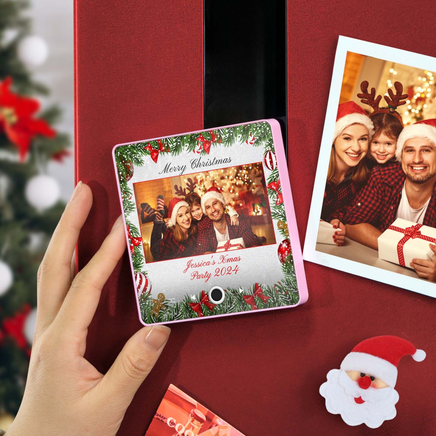 Personalized Music Fridge Magnet Christmas Party Custom Music Magnets Can Play Songs Christmas Gifts Family Gifts - PhotoMoonLamp