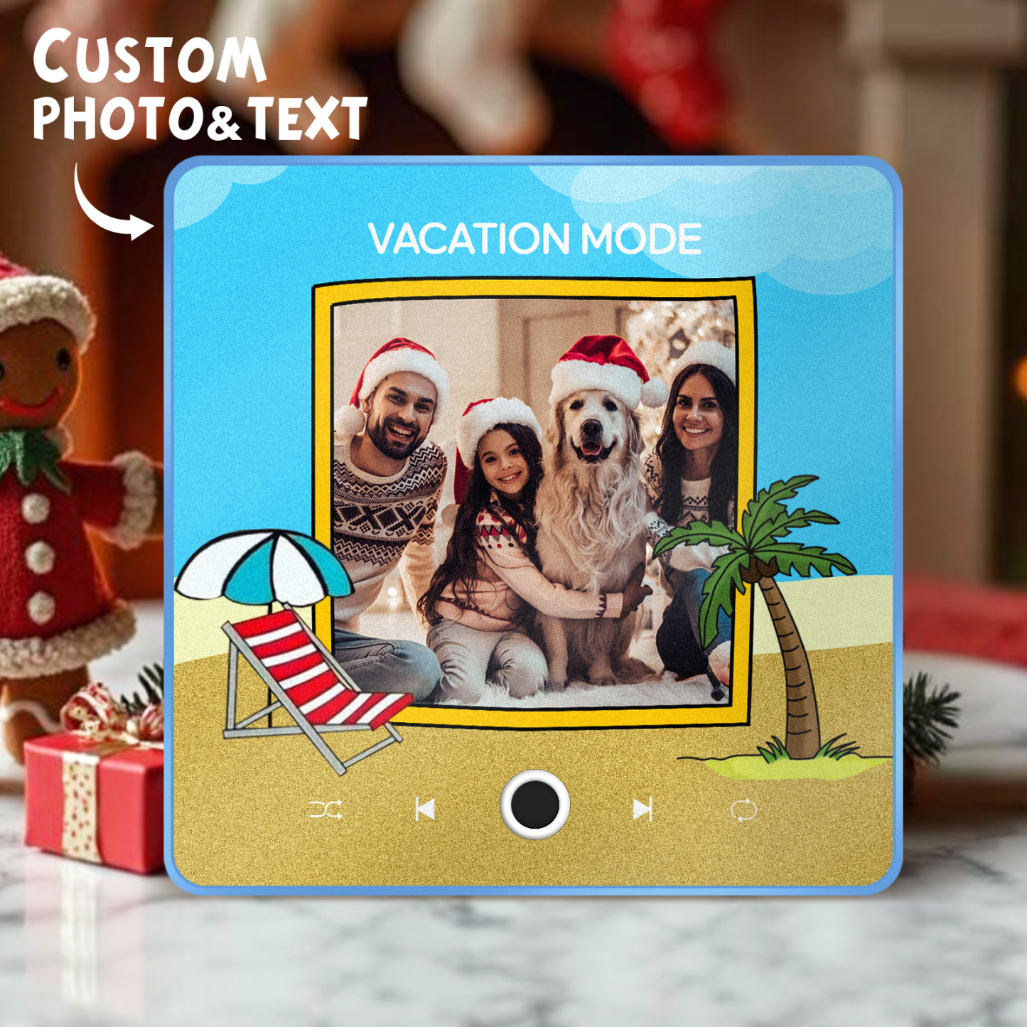 Personalized Music Fridge Magnet Christmas Gifts Family Gifts Custom Music Magnets Can Play Songs - PhotoMoonLamp