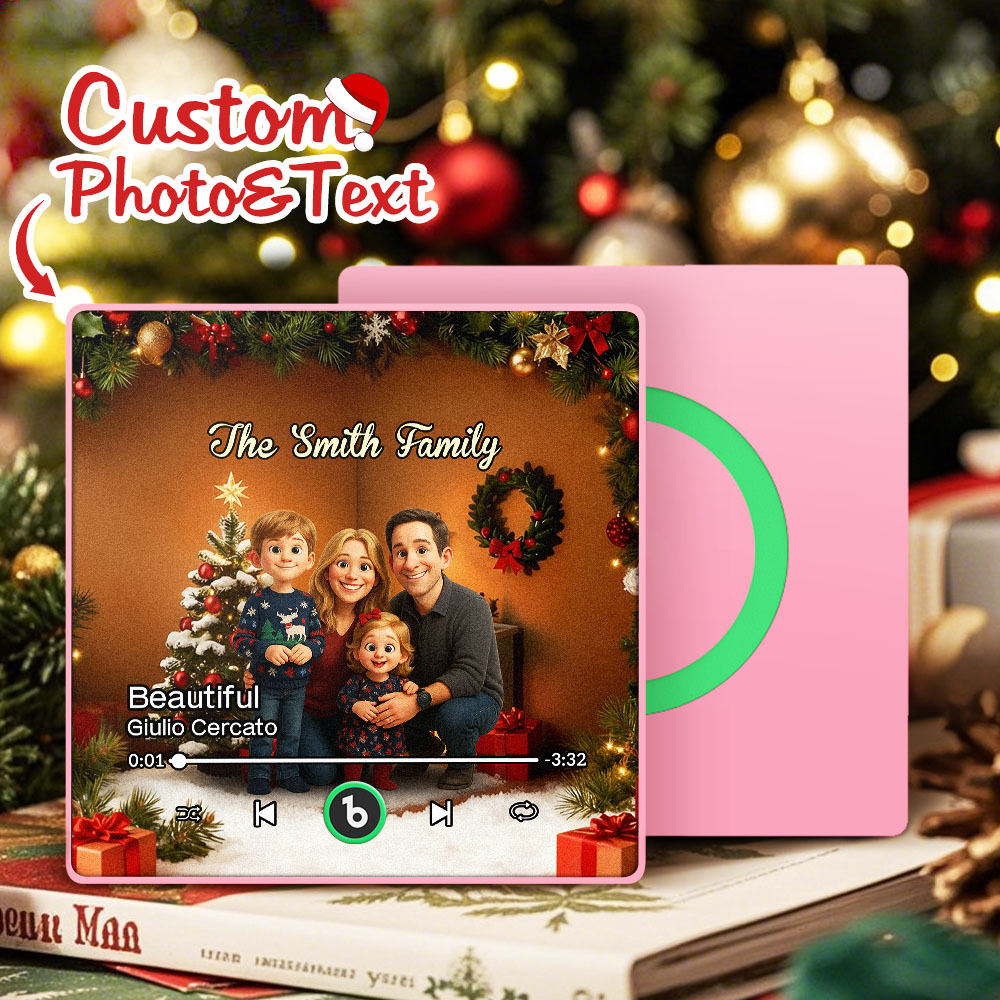 Personalized Family Photo Gifts Cartoon Music Fridge Magnet - PhotoMoonLamp