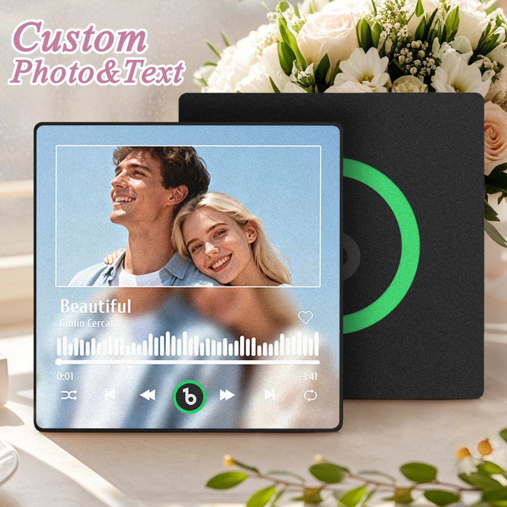 Custom Music Fridge Magnet Love Movie & Infinity Music Album Fridge Magnet Photo Music Wall Photo Music Movement That Can Be Played Valentine's Day Gifts Gift Idea - PhotoMoonLamp