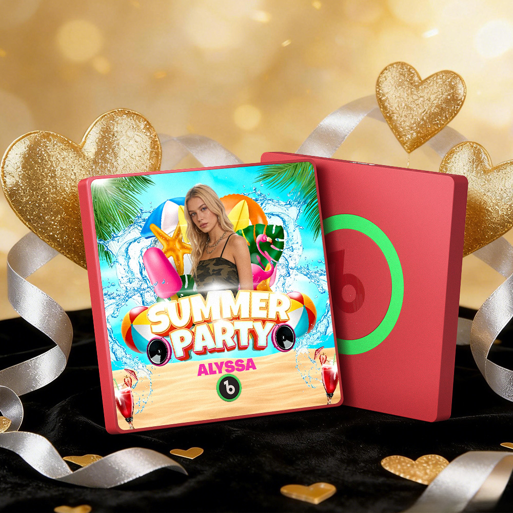 Custom Music Fridge Magnets Colorful Frame Album Fridge Magnet Can Play Songs Heart And Balloon Valentine's Day Gift - PhotoMoonLamp