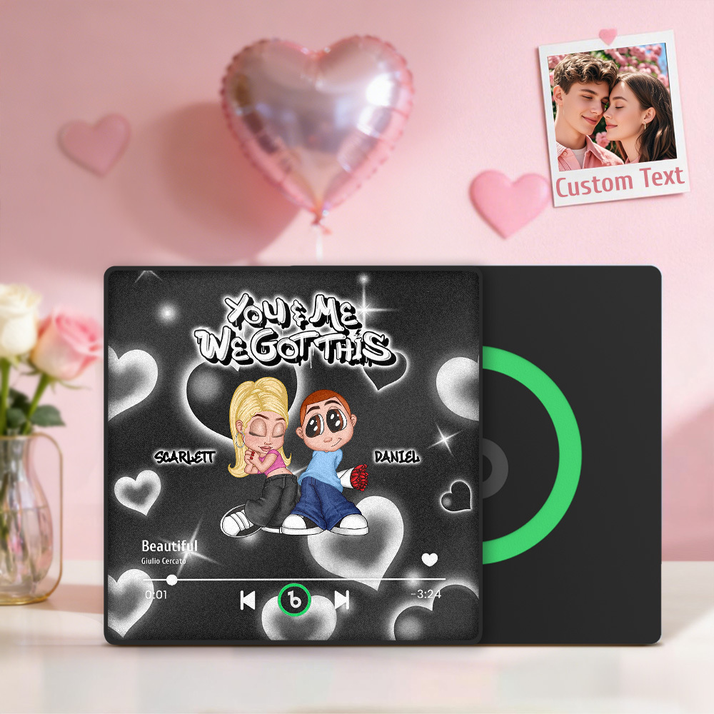 Custom Photos Music Fridge Magnet Cartoon Style Personalized Photo Fra