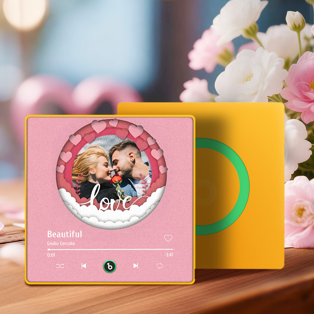 Valentine's Day Fridge Magnet Custom Photos Music Fridge Magnet Personalized Music Magnet Gift for Couples