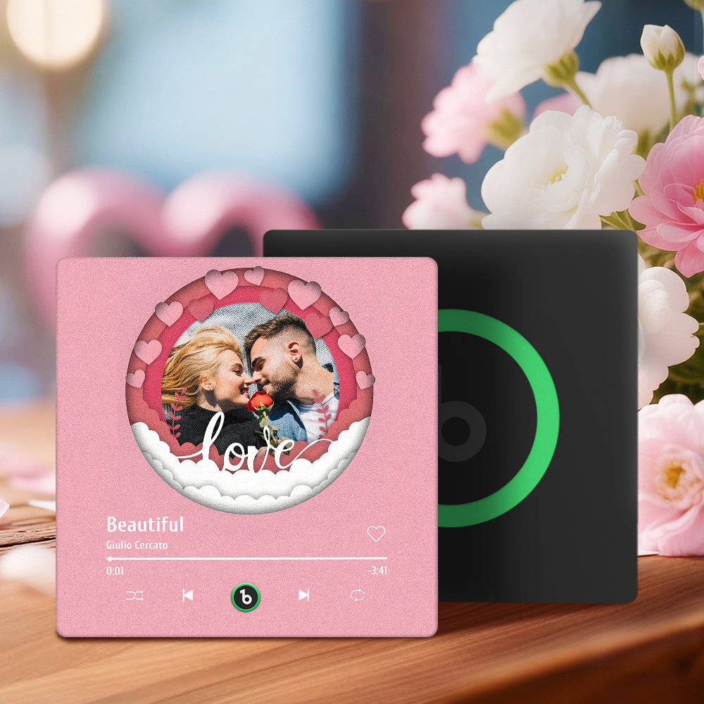 Valentine's Day Fridge Magnet Custom Photos Music Fridge Magnet Personalized Music Magnet Gift for Couples