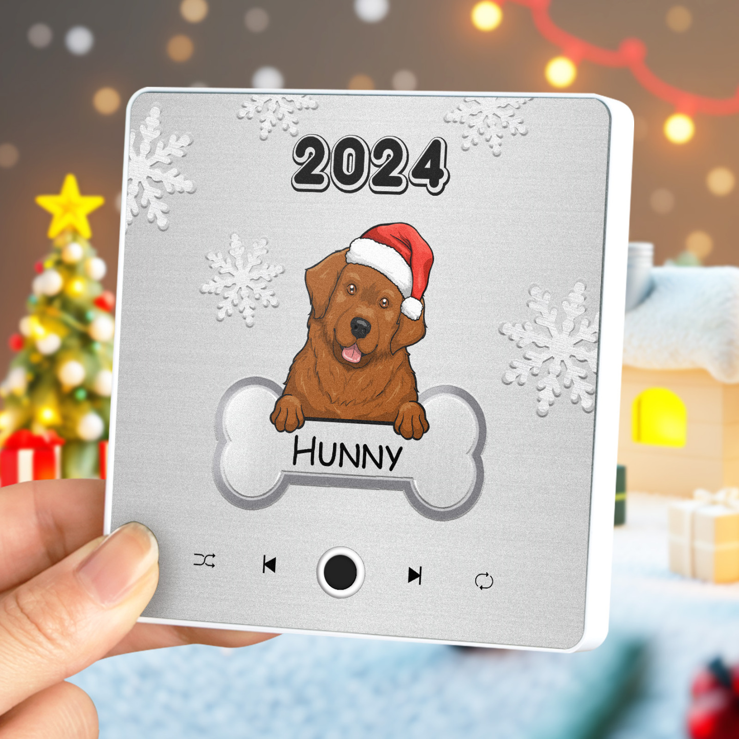 testPersonalized Music Fridge Magnet Merry Christmas Custom Music Magnets Can Play Songs Christmas Gift Family Gifts