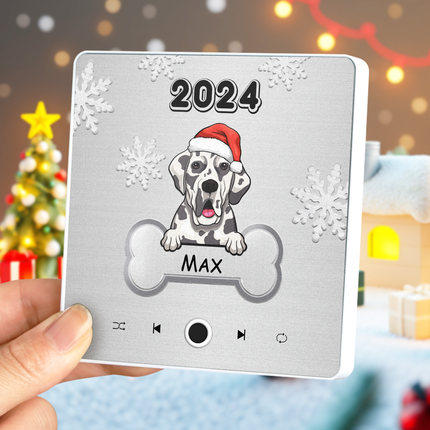 testPersonalized Music Fridge Magnet Merry Christmas Custom Music Magnets Can Play Songs Christmas Gift Family Gifts