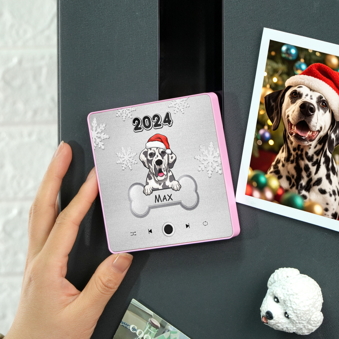 testPersonalized Music Fridge Magnet Merry Christmas Custom Music Magnets Can Play Songs Christmas Gift Family Gifts
