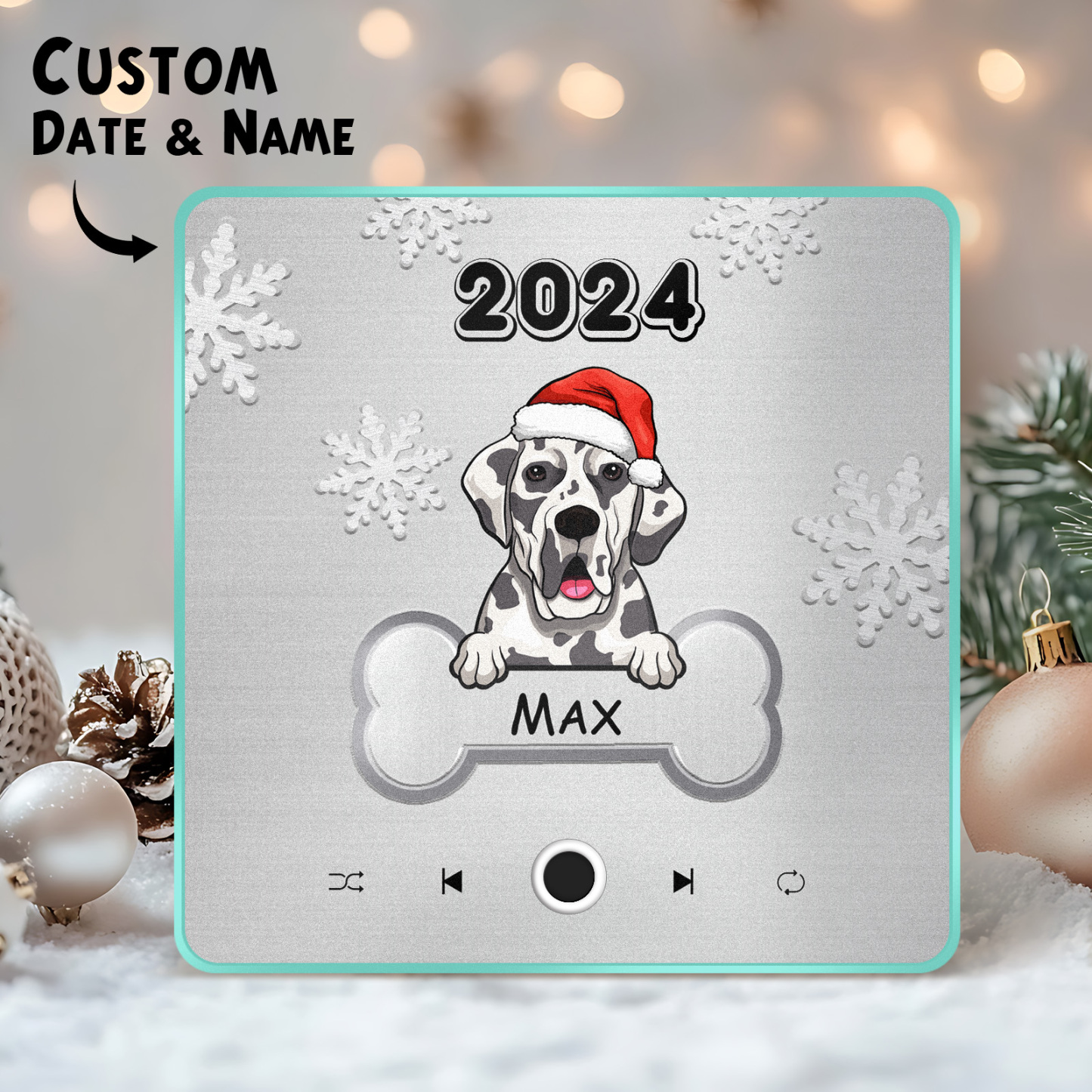 testPersonalized Music Fridge Magnet Merry Christmas Custom Music Magnets Can Play Songs Christmas Gift Family Gifts