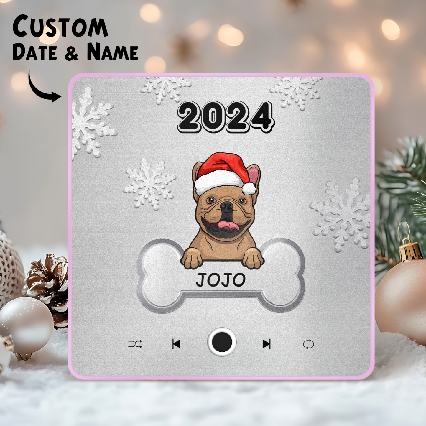 testPersonalized Music Fridge Magnet Merry Christmas Custom Music Magnets Can Play Songs Christmas Gift Family Gifts