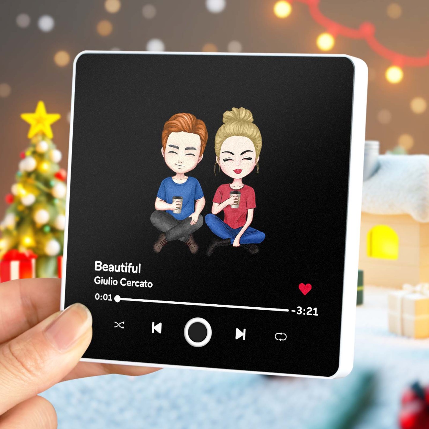 Custom Music Magnets Can Play Songs Personalized Music Fridge Magnet Custom Portrait Merry Christmas Christmas Gift Couple Gifts