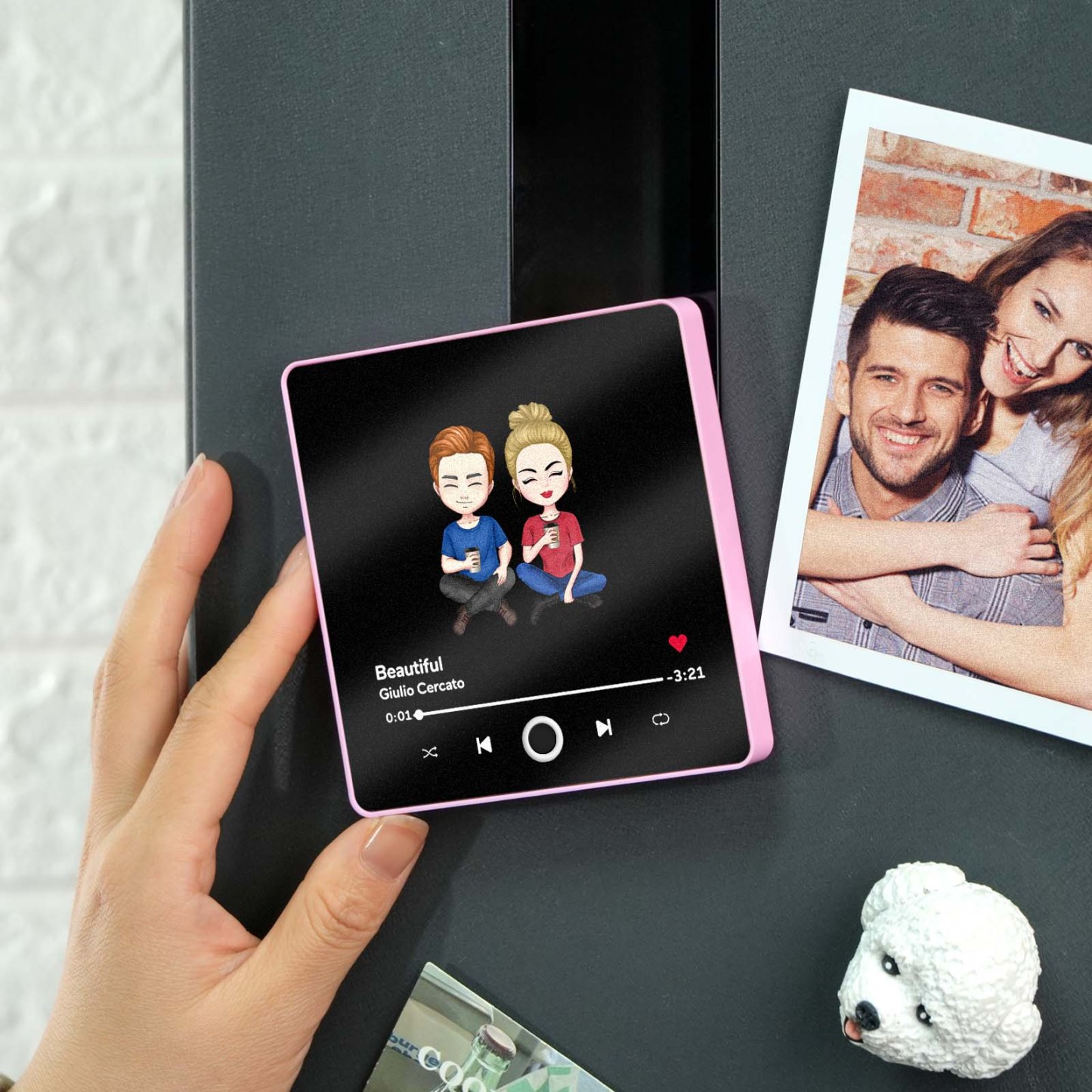 Custom Music Magnets Can Play Songs Personalized Music Fridge Magnet Custom Portrait Merry Christmas Christmas Gift Couple Gifts