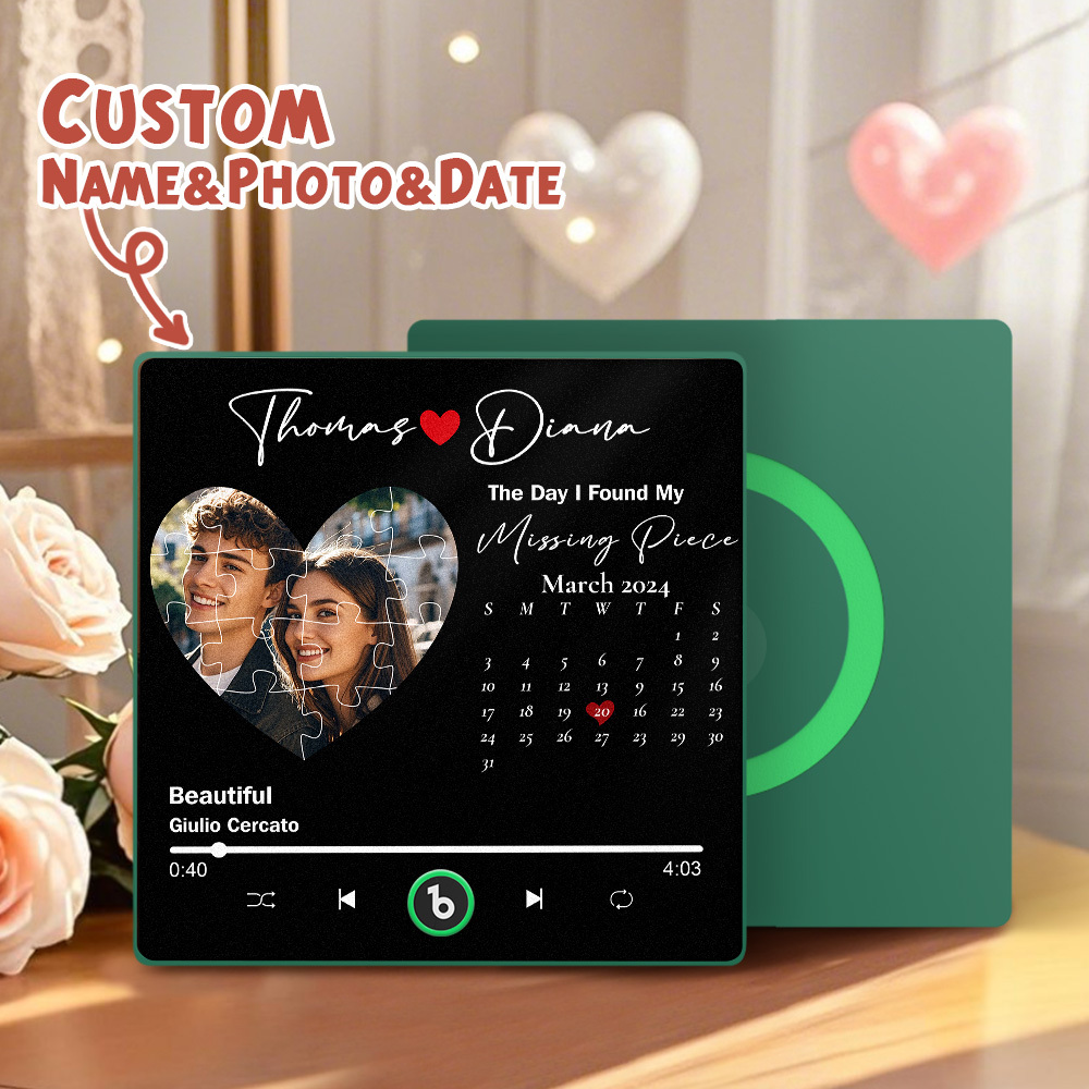 Custom Music Fridge Magnets Custom Music Fridge Magnet Colorful Frame Album Fridge Magnet Can Play Songs Gift for Lover - PhotoMoonLamp