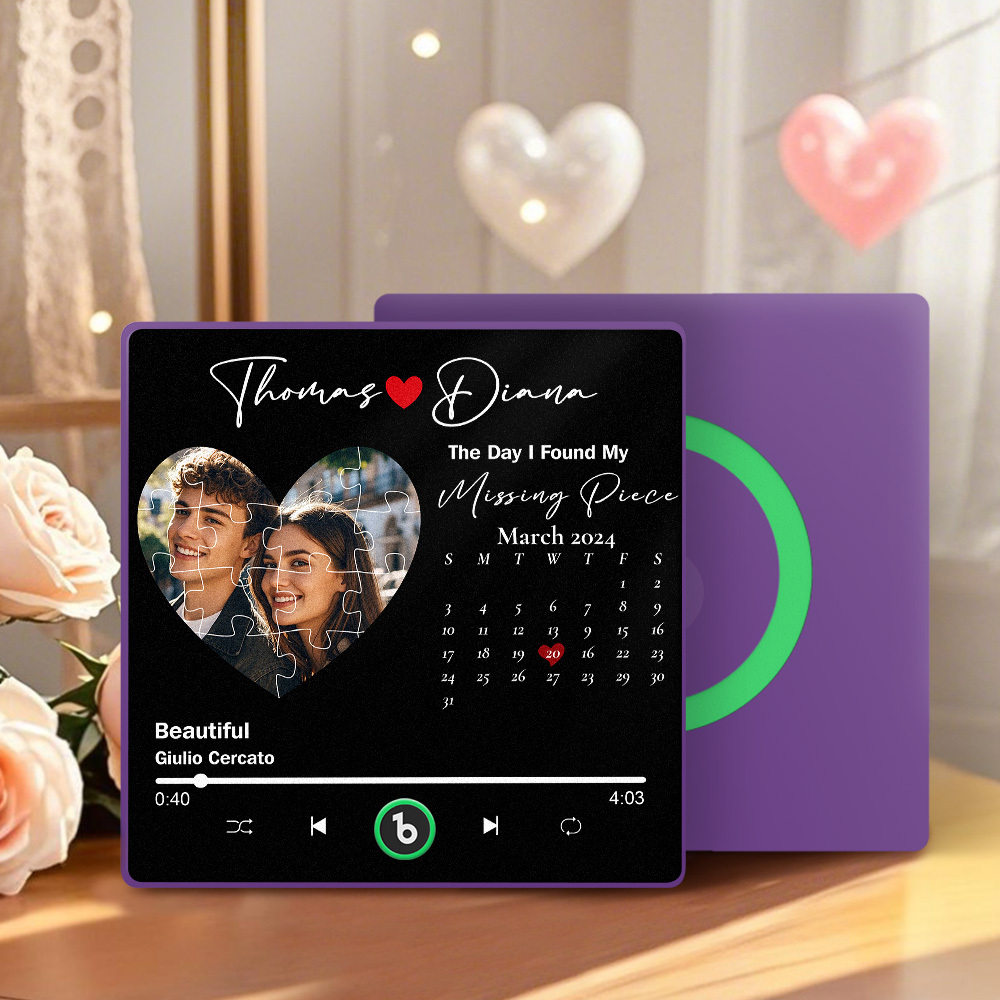 Custom Music Fridge Magnets Custom Music Fridge Magnet Colorful Frame Album Fridge Magnet Can Play Songs Gift for Lover - PhotoMoonLamp