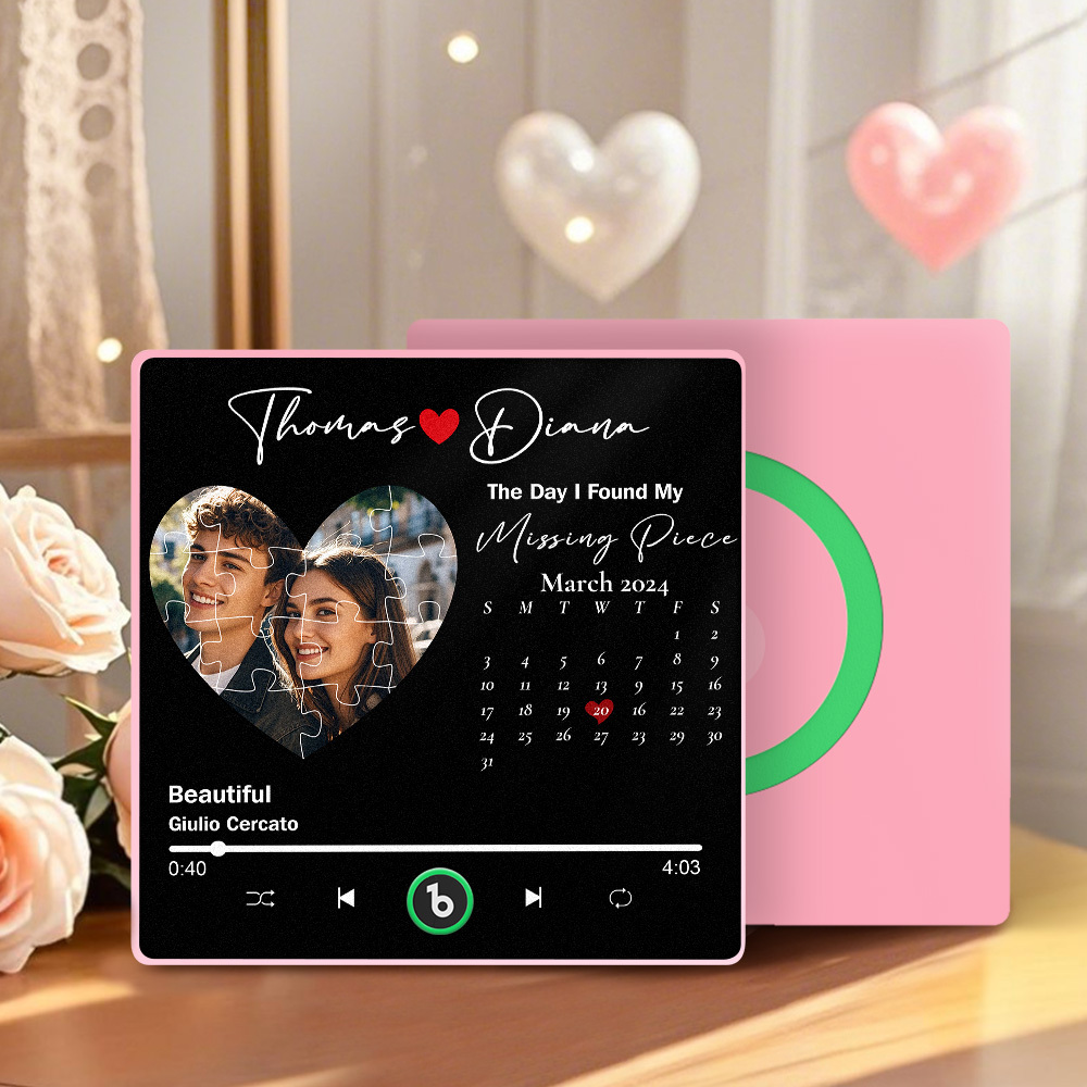 Custom Music Fridge Magnets Custom Music Fridge Magnet Colorful Frame Album Fridge Magnet Can Play Songs Gift for Lover - PhotoMoonLamp