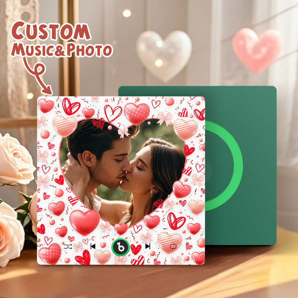 Custom Music Fridge Magnets Custom Music Fridge Magnet Colorful Frame Album Fridge Magnet Can Play Songs Gift for Lover - PhotoMoonLamp