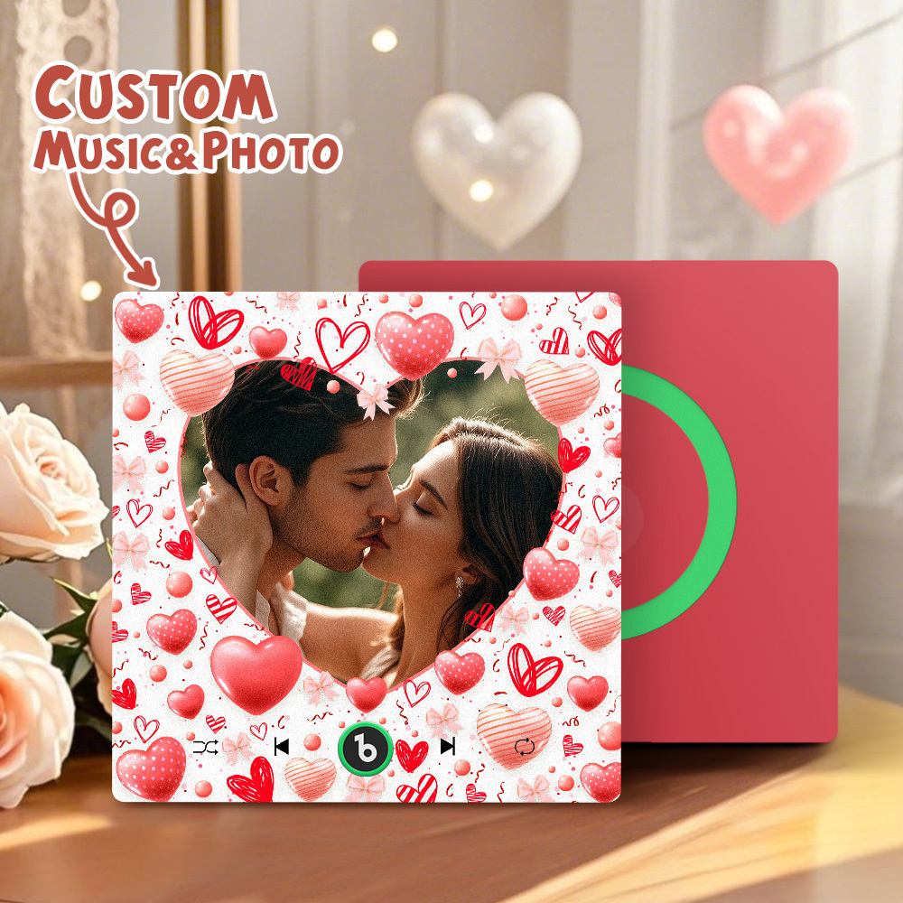 Custom Music Fridge Magnets Custom Music Fridge Magnet Colorful Frame Album Fridge Magnet Can Play Songs Gift for Lover - PhotoMoonLamp