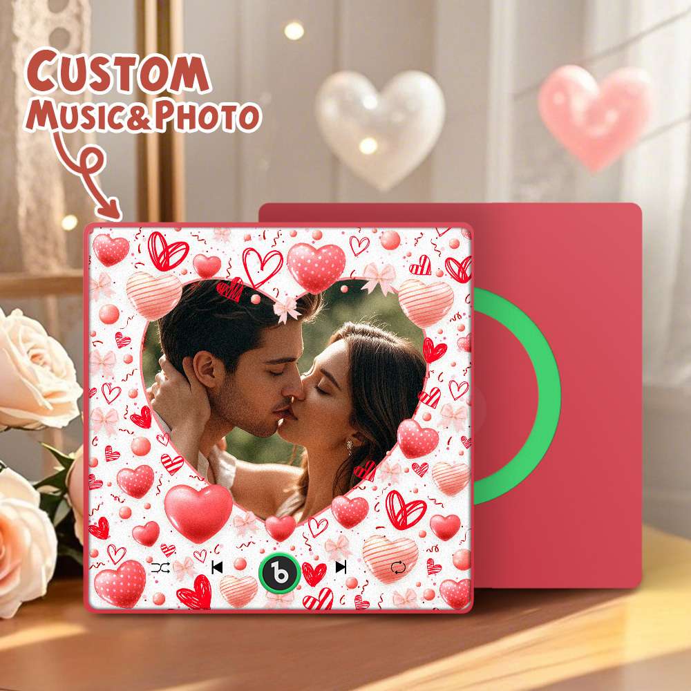 Custom Music Fridge Magnets Custom Music Fridge Magnet Colorful Frame Album Fridge Magnet Can Play Songs Gift for Lover - PhotoMoonLamp