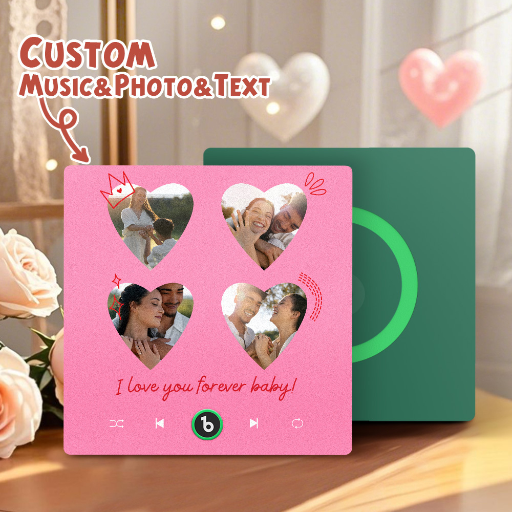 Custom Music Fridge Magnets Custom Music Fridge Magnet Colorful Frame Album Fridge Magnet Can Play Songs Gift for Lover - PhotoMoonLamp