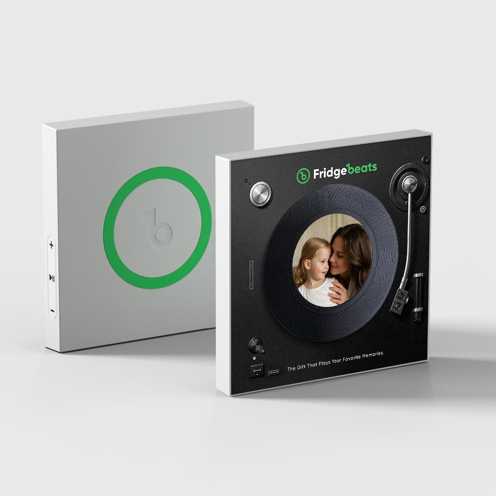 Father's Day Gift Custom Music & Photo Fridge Magnet Can Customize 1-6 Vinyl and Songs - PhotoMoonLamp