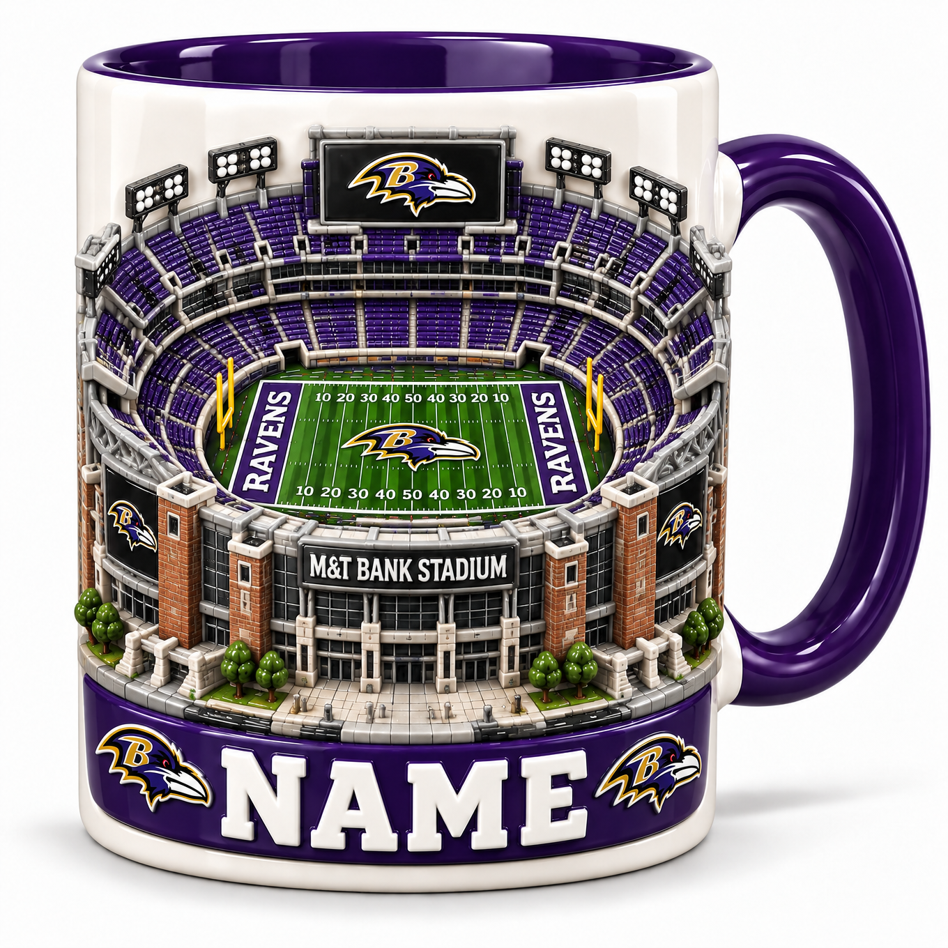 Personalized Football Stadium Mug - 3D Visual Effect Print
