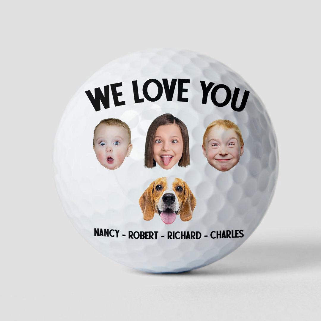 Father's Day Gifts, Best Dad By Par Grandpa Papa Husband Golf Gift - Personalized Photo Golf Ball - PhotoMoonLamp