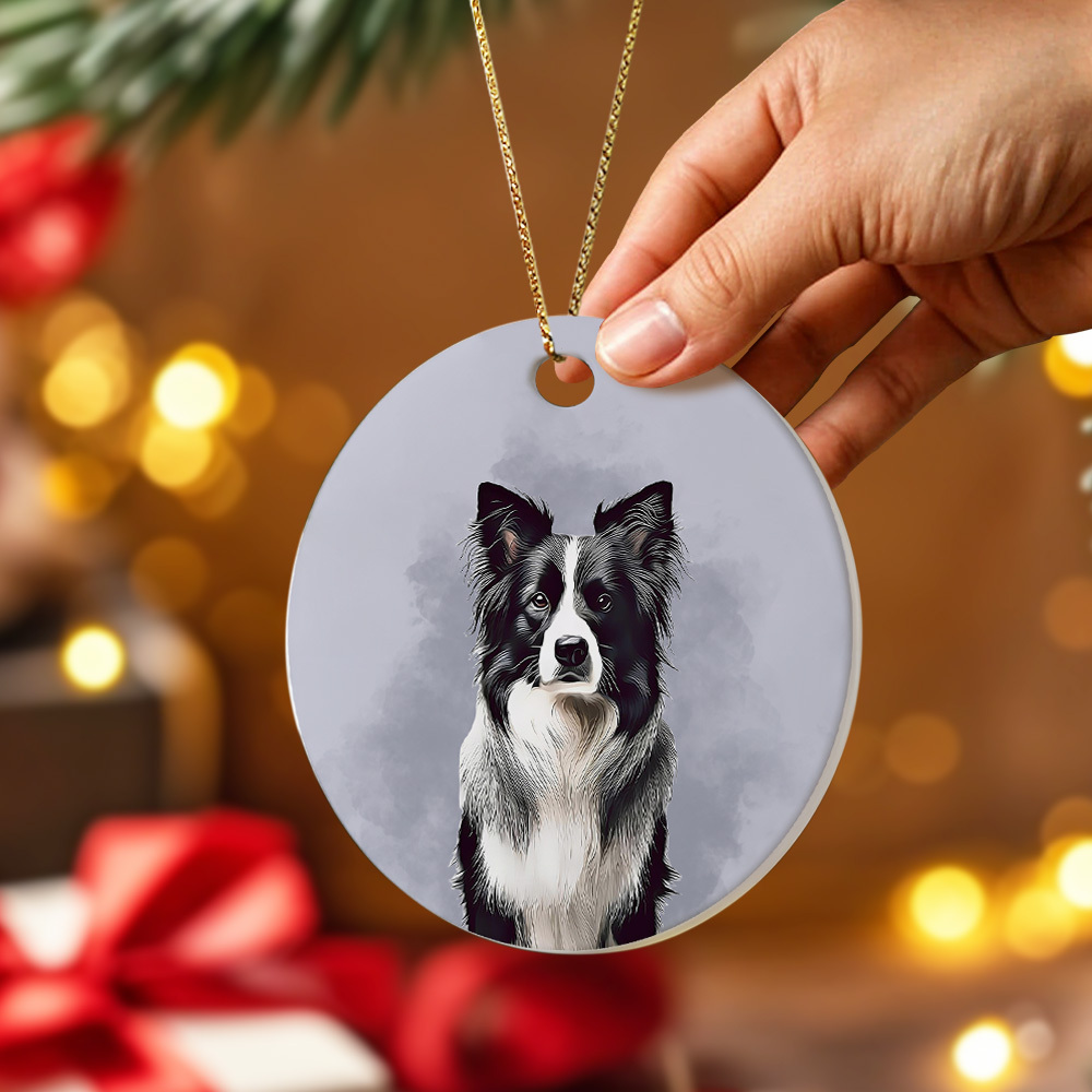 Personalized Pet Watercolor Ornament Using Pet's Photo + Name - Custom Ornament Christmas Dog Ornament Personalized Dog Ornament Custom Dog