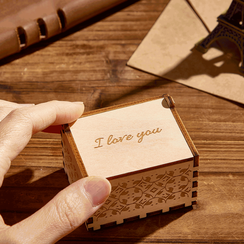 Custom Digital Music Box Any song Tune or Voice Personalized Wooden Photo Music Box with Text Anniversary Gifts - PhotoMoonLamp