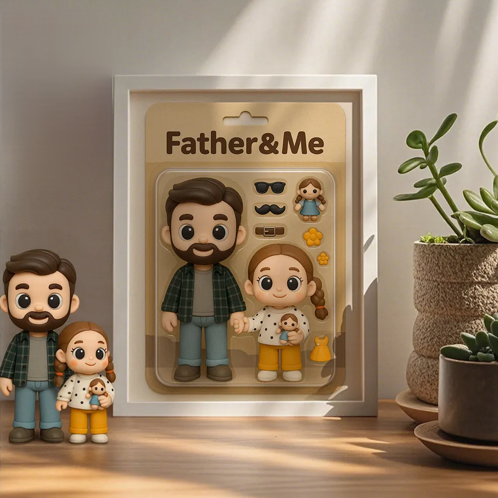 Fully Body Custom Action Figure Portraits | Personalized Toy Box Art | Custom Photo Frame Decorations