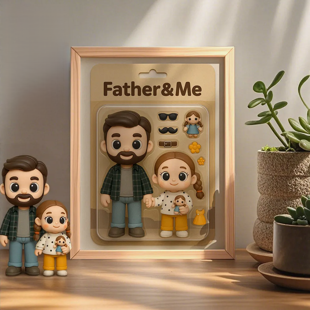 Fully Body Custom Action Figure Portraits | Personalized Toy Box Art | Custom Photo Frame Decorations