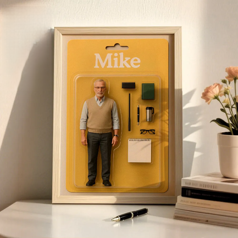 Custom Full Body Action Figure Portraits | Personalized Toy Box Art | Custom Photo Frame Decorations | Hunter Style