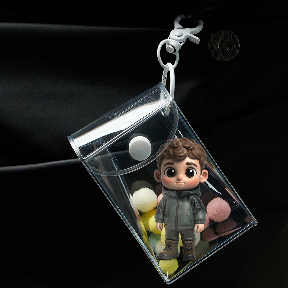 Personalized 3D Mini Figure Bag Charm Unique and Fun Back to School Accessory for All Ages - PhotoMoonLamp