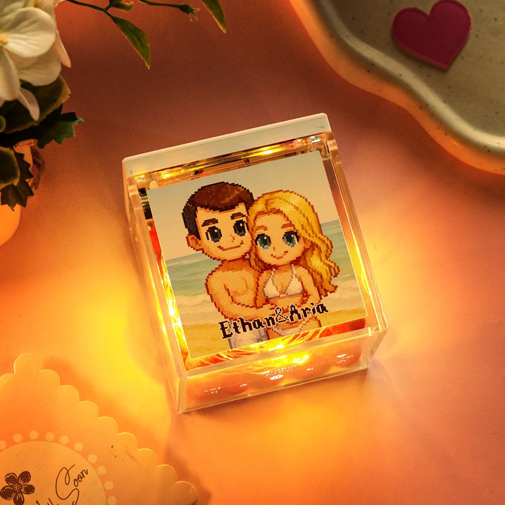 Custom Mini Vinyl Record Player Anime Photo Automatic Music Player Personalized Gifr For Lover - PhotoMoonLamp