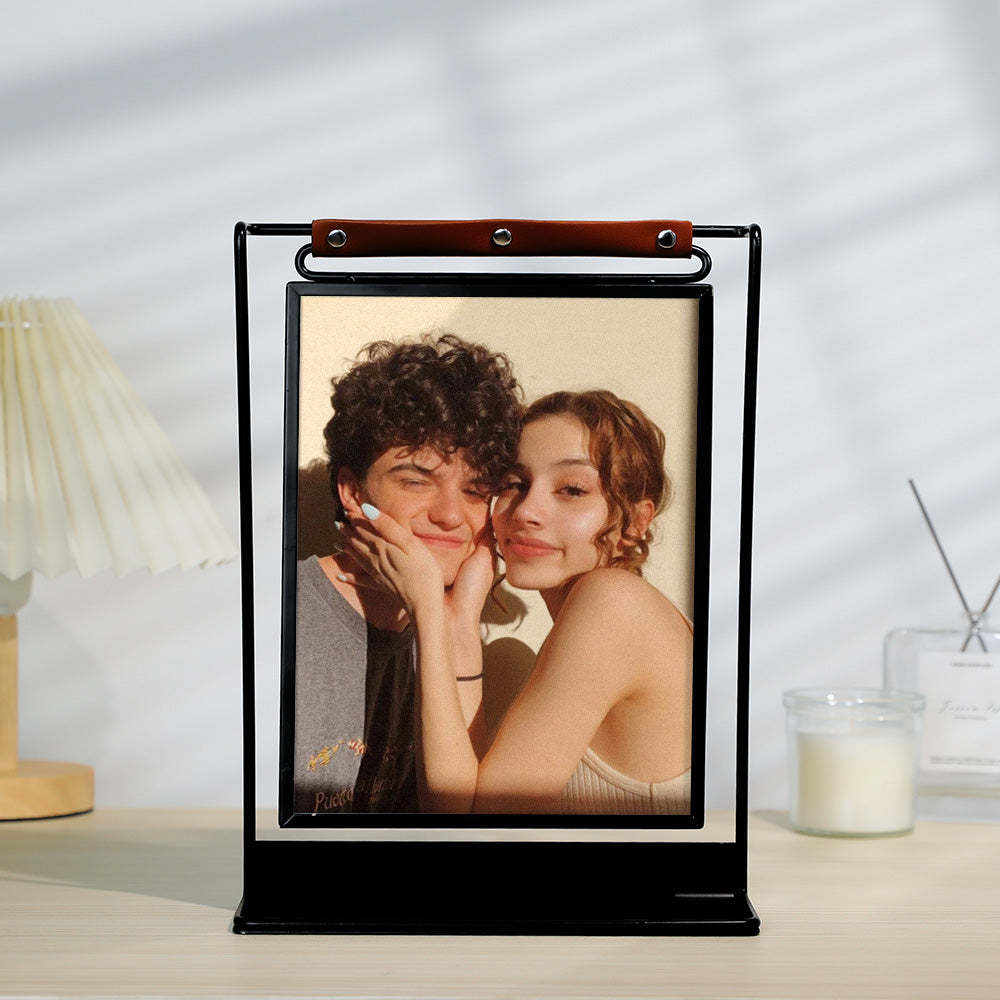 Scannable Spotify Code Photo Frame Personalized Double-Sided Display Stand Gifts For Lovers - photomoonlamp