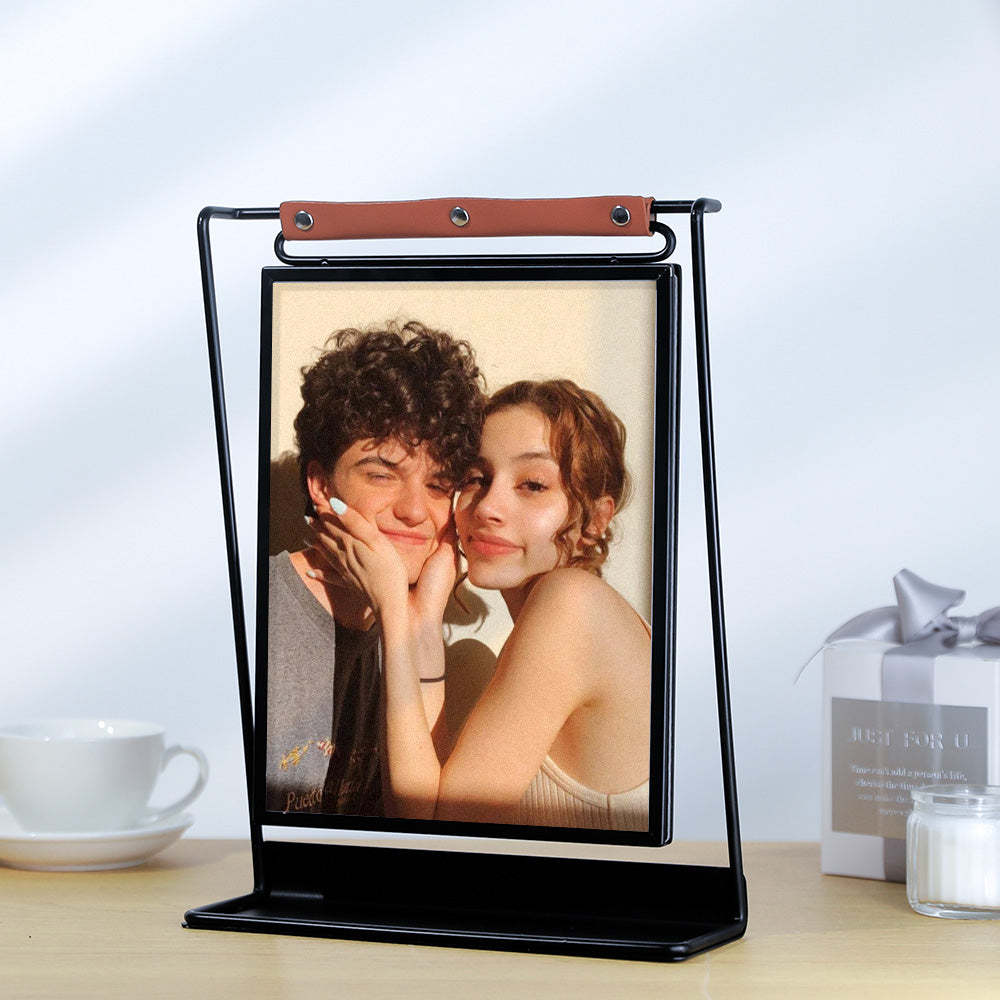 Scannable Spotify Code Photo Frame Personalized Double-Sided Display Stand Gifts For Lovers - photomoonlamp