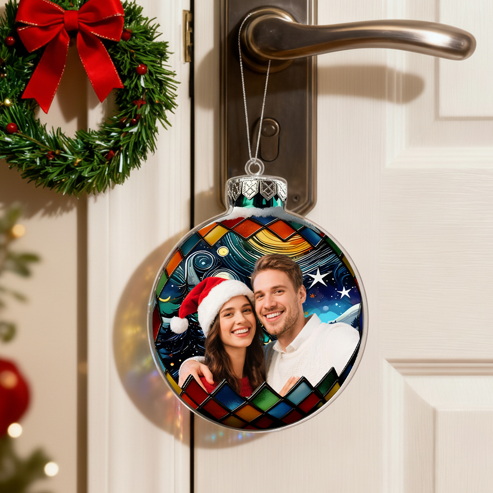 Custom Christmas Ornament Custom Family Face & Name Decor Ornaments Xmas Gifts