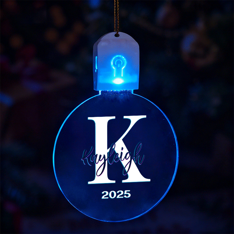 Personalized Letter Christmas Glowing Decoration Christmas Ornaments