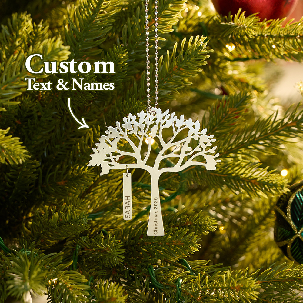 Personalised Family Tree Christmas Decoration