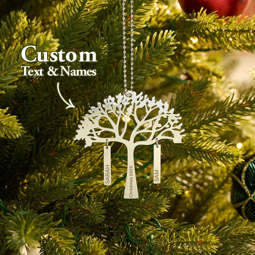 Personalised Family Tree Christmas Decoration